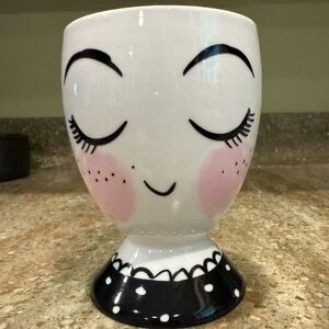 Threshold Porcelain Planter Pencil Makeup Cup Lady’s Face